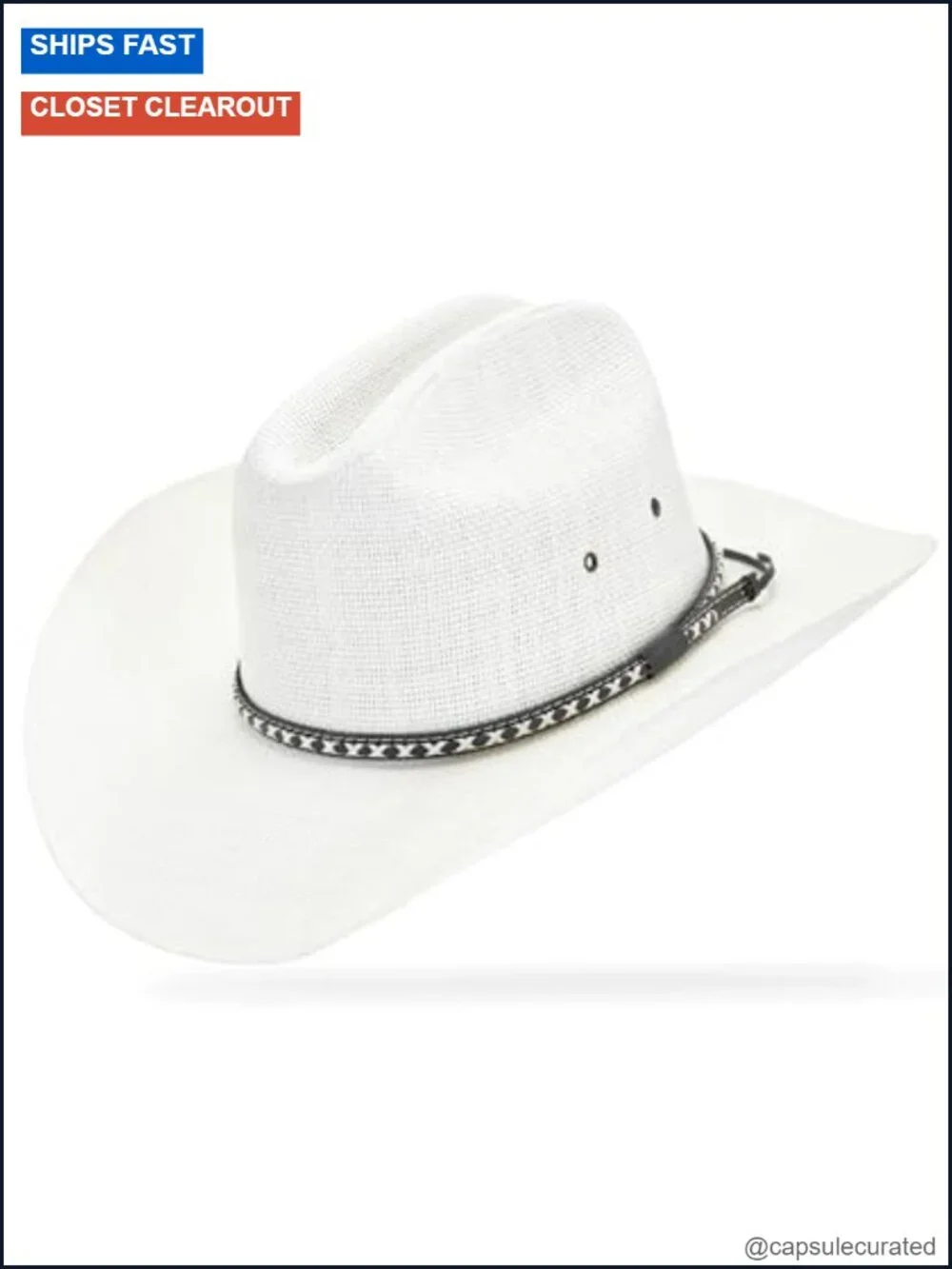 Straw Cowboy Hat Cattleman Crease Wide Brim Western Unisex